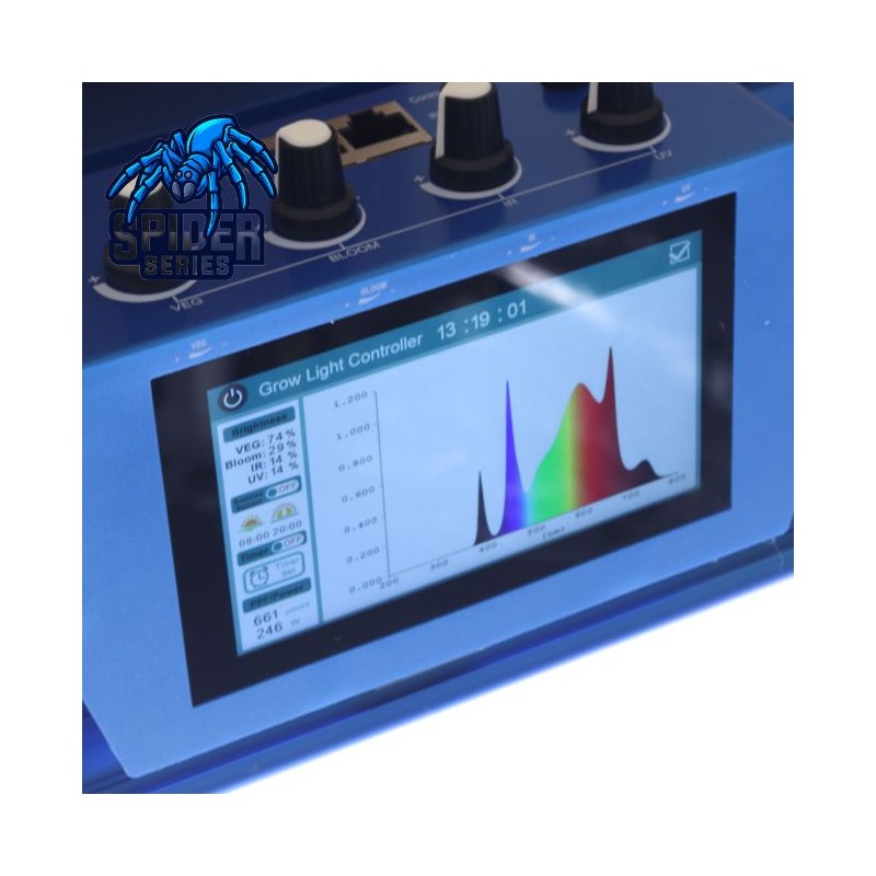 Spider PRO 510W V2.0 - Iluminación LED para horticultura con pantalla LCD - Crecimiento - Floración