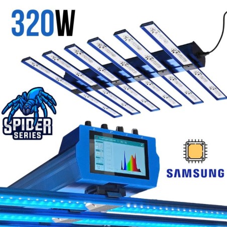 Spider PRO 320W V2.0 - Eclairage horticole LED avec écran LCD - Croissance - Floraison