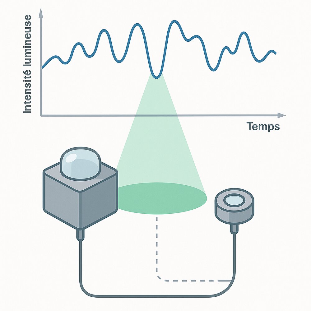 Schéma technique de mesure dynamique du PPFD