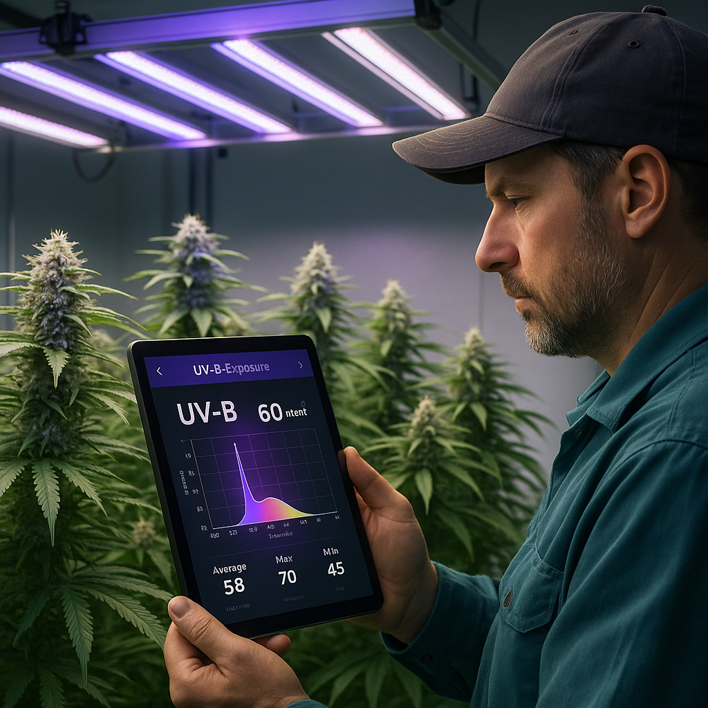 Cultivateur avancé utilisant un système LED calibré pour optimiser le CBD